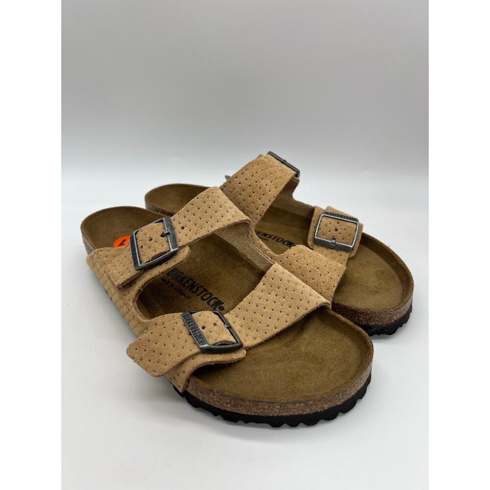 Birkenstock Arizona Suede Embossed New Beige Size W11/M9 - Picture 11 of 12